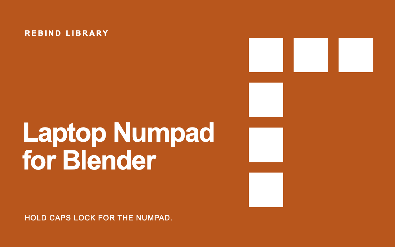 Laptop Numpad for Blender preview